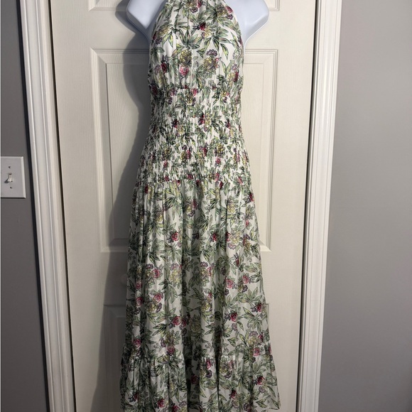 Cinq à Sept Dover Floral Halter Neck Dress Size 8 - Picture 5 of 15